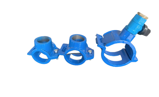 Colliers de prise en charge petit et gros bossage en fonte pour tuyaux PVC